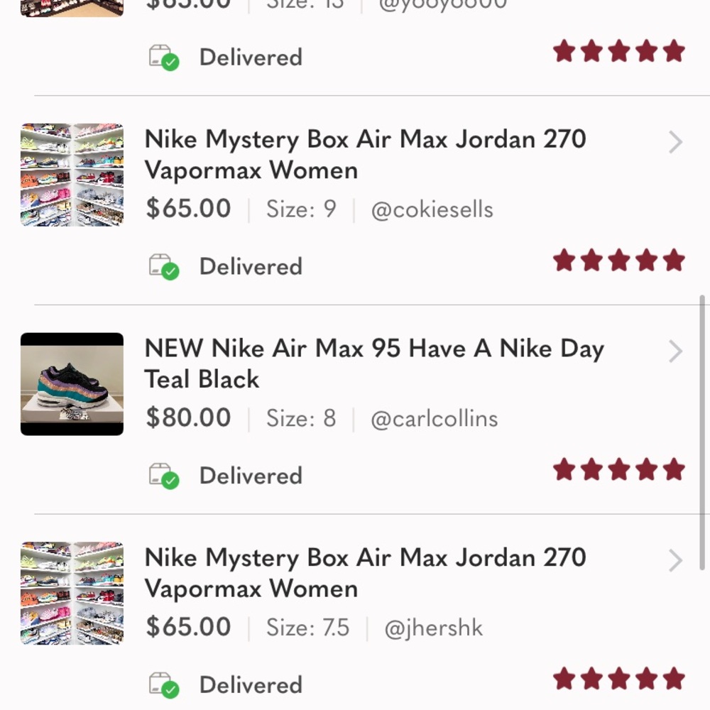 NEW MYSTERY BOX Nike Jordan Retro Air Max 270 95 97 Vapormax Plus Dunk Training - Picture 7 of 9